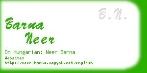barna neer business card